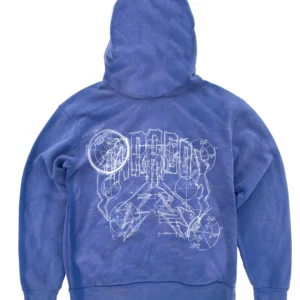 The Blueprint Lightning Arc Logo Pull Over Hoodie (Vintage Blue)