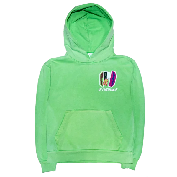 RANSOM NOTE Lightning Arc Logo Pull Over Hoodie (SUMMER GREEN)