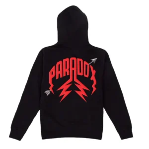 SKELETON CUPID LIGHTNING ARC LOGO HOODIE (BLACK)