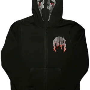 Halloween Swarovski Full-Zip Hoodie (BLACK)