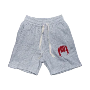 "PRDX" Lightning Arc Logo Sweatshorts (GREY/RED)