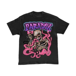 AIRBRUSHED "SKELETON" TEE (BLACK/PINK)