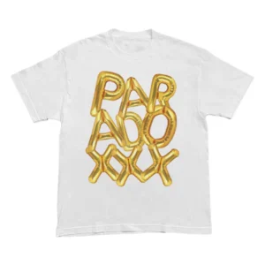 BALLOON 5 YEAR ANNIVERSARY TEE (WHITE/GOLD)