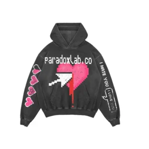 COMPUTER LOVE PULL OVER HOODIE (BLACK)