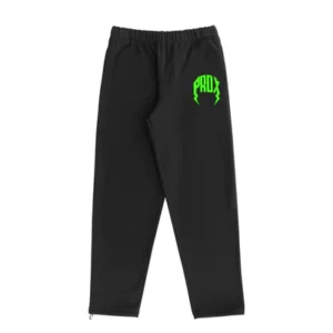 TWILLED LIGHTNING ARC LOGO SWEATPANTS (BLACK/GREEN)